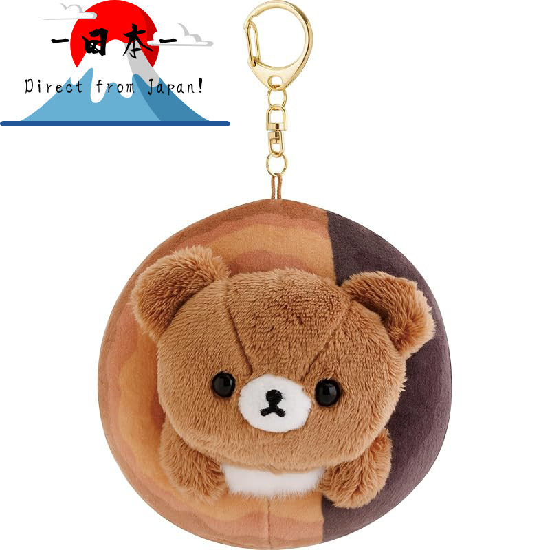 [Direct from Japan]
San-X Rilakkuma "Rilakkuma x Mister Donut" Hanging Plush Toy Chairoikoguma (Choc