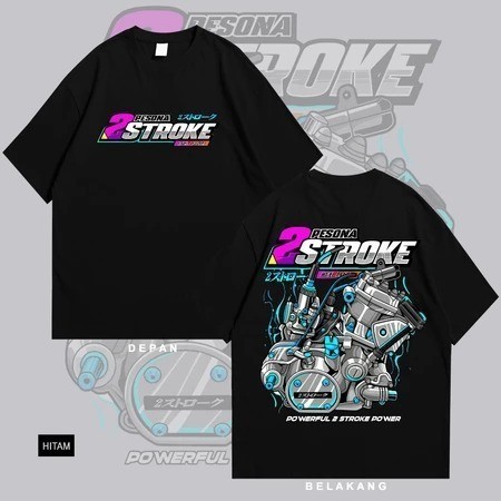 Bazaarstore 2STOKE T-SHIRT PESONA 2STRK RACING T-SHIRT ล่าสุด VIRAL T-SHIRT เสื้อผู้ชายดีไซน์ล่าสุดส