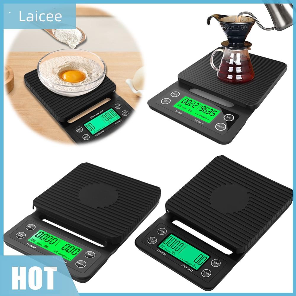 [Laicee.th] 5/3kg Electronic Drip Coffee Scale ความแม่นยําสูงวัด LCD Digital Display Timer เครื่องมื