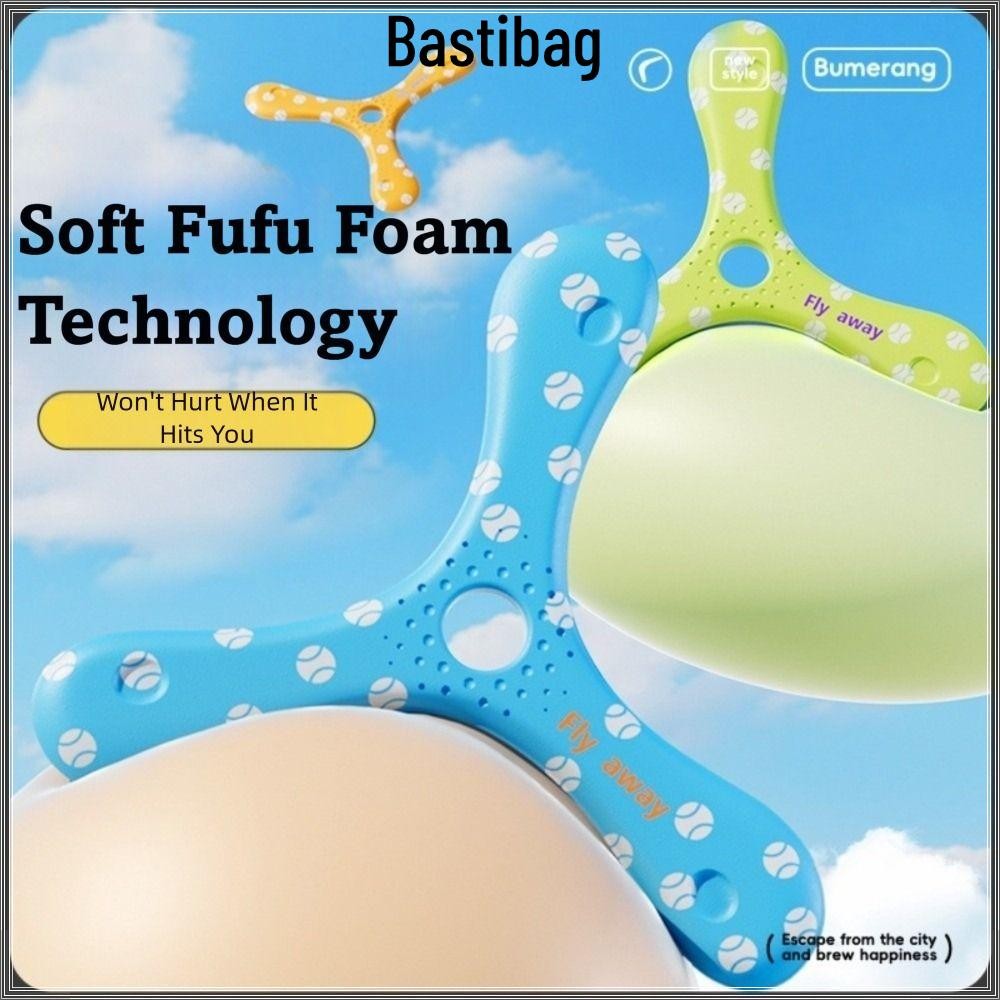 BASTIBAG Three-leaf Cross Flying Disc, Interactive 360 องศา Returning Spinner ของเล่นเด็กบูมเมอแรง, 