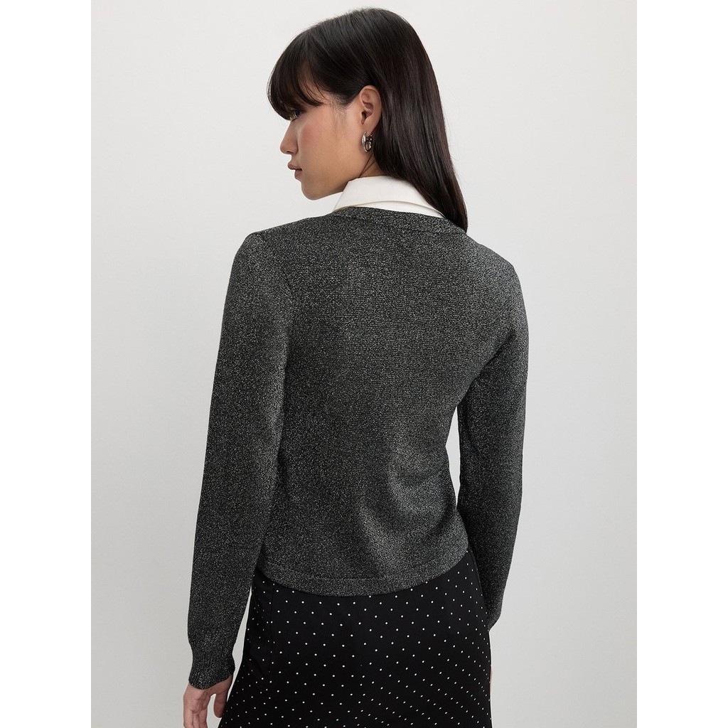 [Pomelo] เสื้อคาร์ดิแกนแต่งกลิตเตอร์ / Glitter Cardigan — صورة 5