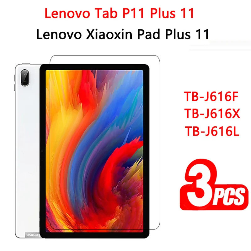 (3 แพ็ค) กระจกนิรภัยสําหรับ Lenovo Xiaoxin Pad Tab P11 Plus 11 2021 TB-J616F TB-J616X TB-J616L แท็บเ