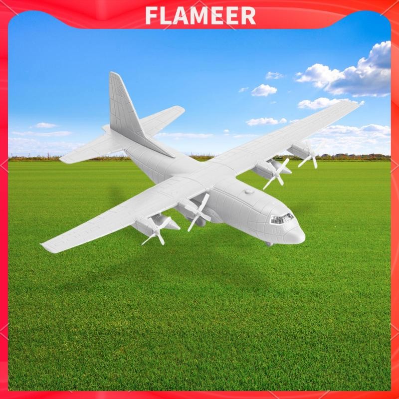 [Flameer] 1/144 Transport Plane Model Aircraft Toy 4D Assembled Model US C130 Miniature
