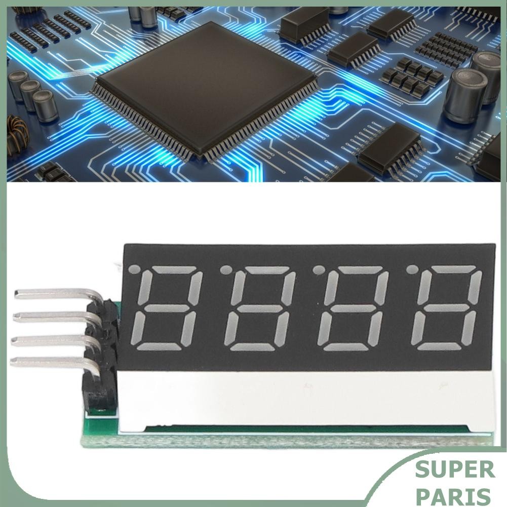 Superparis โมดูลการแสดงผล I2C 7 Segment 4 หลักสำหรับบอร์ด LED หลอดดิจิตอล 5V/3.3V DM43B04