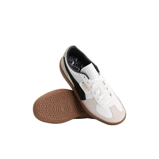 Puma Palermo Leather Unisex Sneakers White-Vapor Gray-Gum | ของแท้ ตรวจสอบโดย SASOM