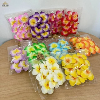 (รุ่นดอกบิด) ดอกลีลาวดี ทำจากยางพารา ดอกไม้ปลอม ใช้ประดับตกแต่ง ใช้วางประดับโต๊ะ ลอยน้ำในอ่างสปา 1 แพ็ค มี 9 ดอก