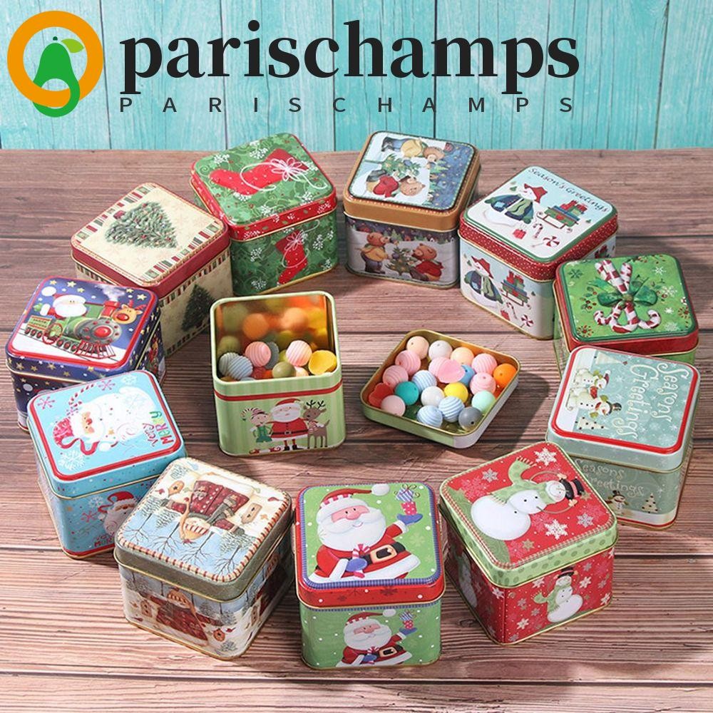 PARISCHAMPS Candy Box Iron Cartoon Christmas Jewelry Gift Box Candy Jar Jewelry Christmas Supplies