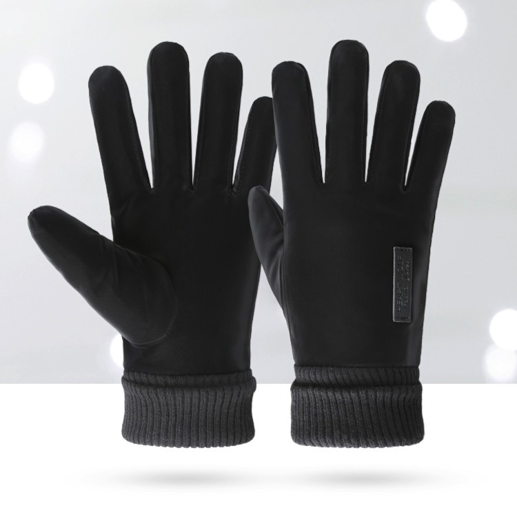 ถุงมืออุ่นผู้ชาย ออกแบบมาสำหรับฤดูหนาว มีฟูกขนแกะหนา กันลม chill และกันลื่น สวมใส่ได้ขณะขี่มอเตอร์ไซค์หรือขับรถยนต์