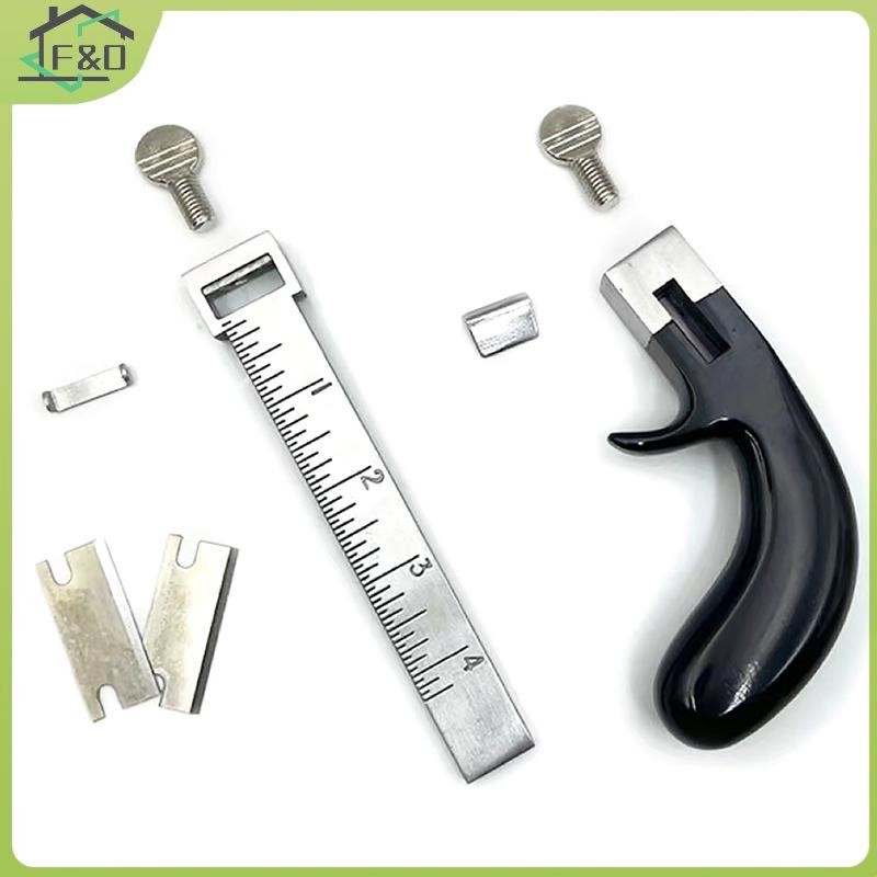 F&O Professional เครื่องตัดเข็มขัดหนังสําหรับวาดเข็มขัดหนัง Diy Strip เครื่องมือมือตัดเครื่องมือหนัง 2 Sharp des .