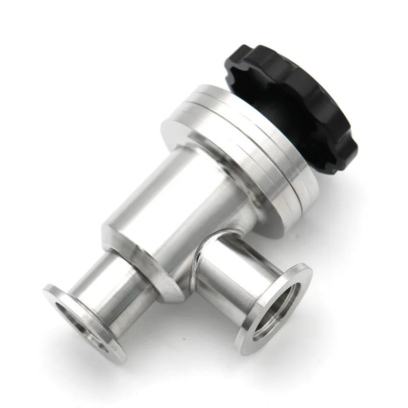 Stainless Steel L-type Manual High Vacuum Baffle Valve Angle Valve Vacuum Flapper Valve Gas Safety V