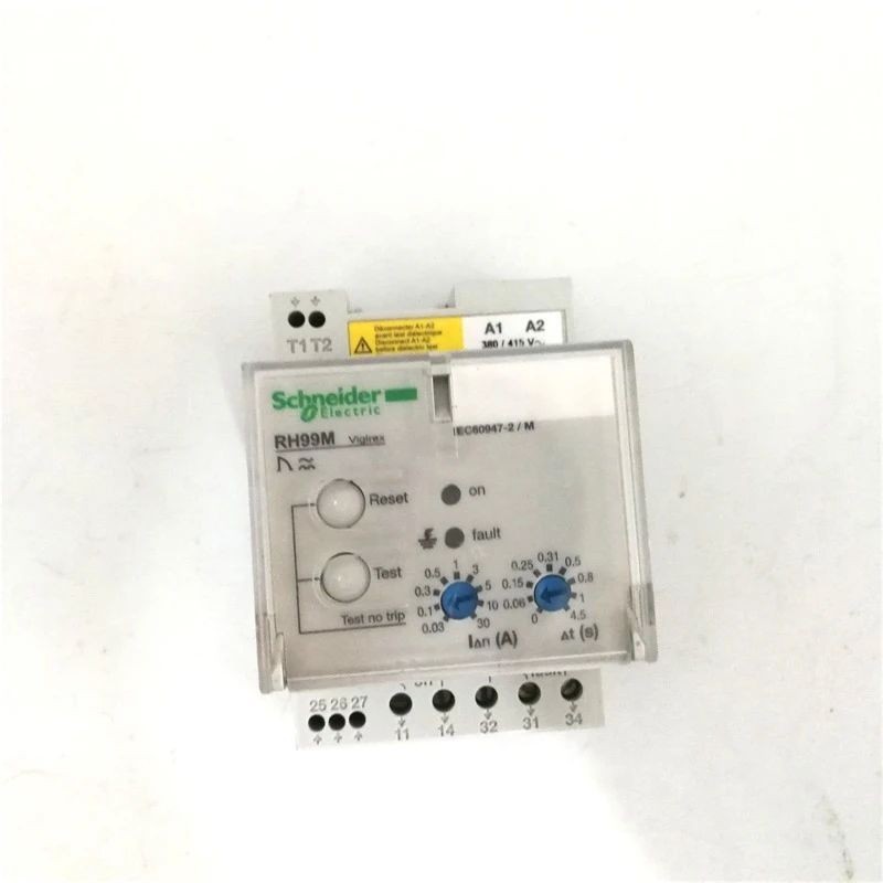 Hot Schneider รีเลย์ป้องกันกระแสไฟตกค้าง RH99M 0.03.30 A - 0..4.5 s - 380..415 V AC 56194