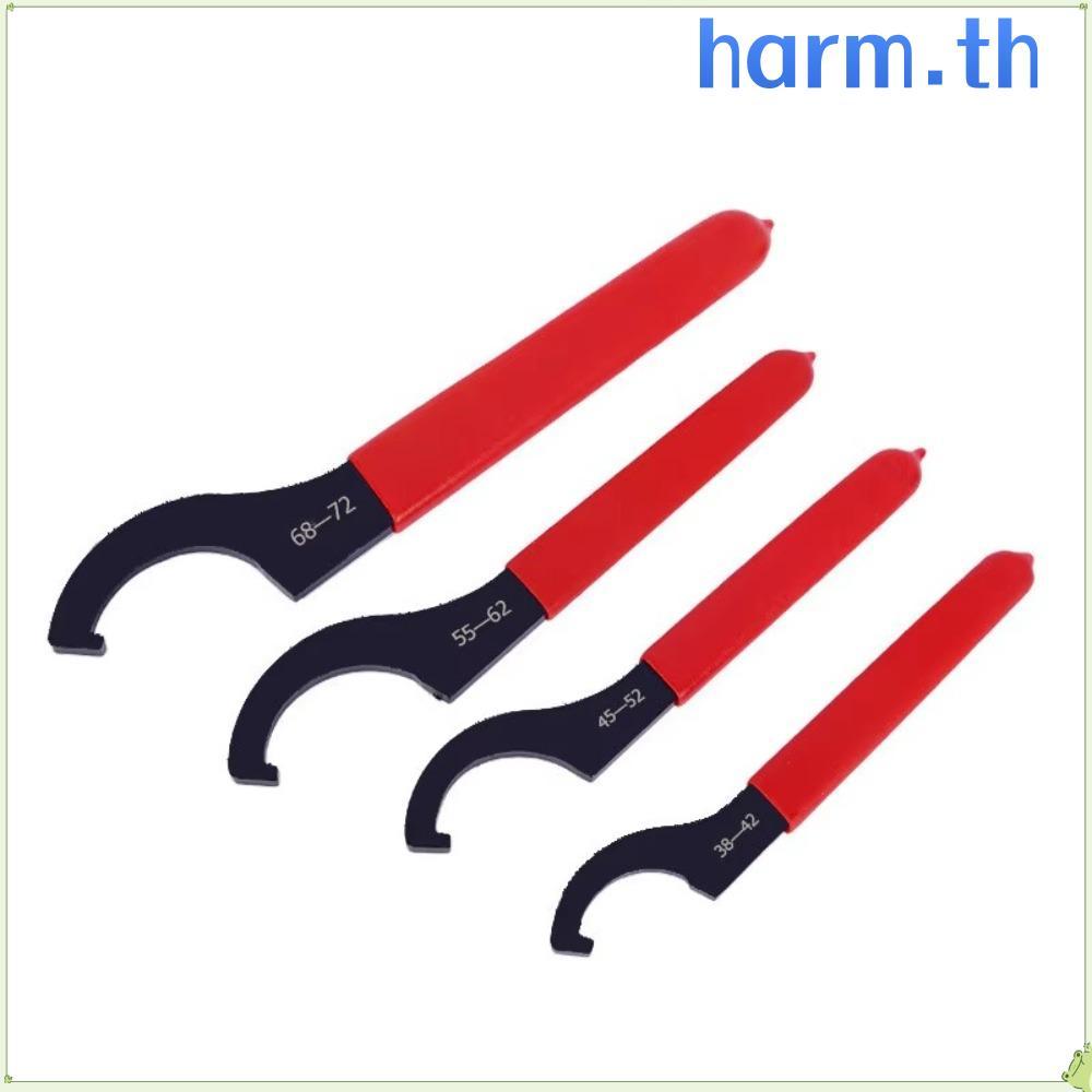 HARM ประแจเครื่องมือ, Anti Slip Handle สําหรับรอบ Nut C Hook ประแจ Spanner, 45-48HRC ประเภท 38-42 มม./45-52 มม./55-62 มม./68-72 สีดํา Oxidized เครื่องมือ