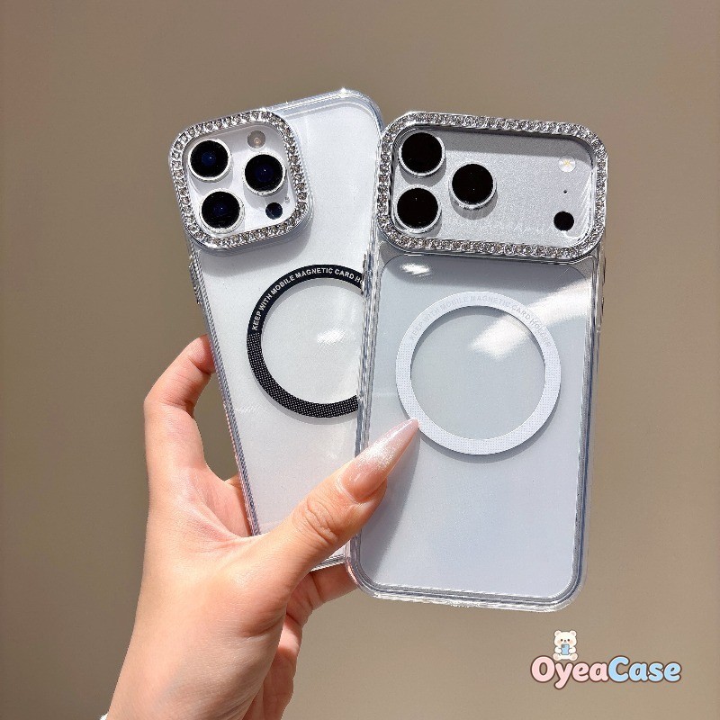 Clear Magnetic Rhinestone กรอบสําหรับ Vivo Y13 Y12 Y12A Y12S Y11 Y11S Y10 Y5S Y3S T4X T4 T3 Lite Ult