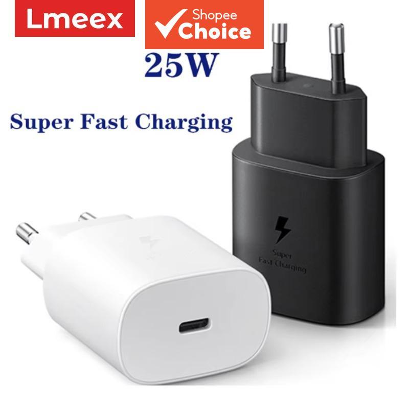 ปลั๊กชาร์จเร็ว 25W PD แบบ EU สําหรับอุปกรณ์เสริม Samsung S21 S23 S24 S25 S26 Ultra A55 A72