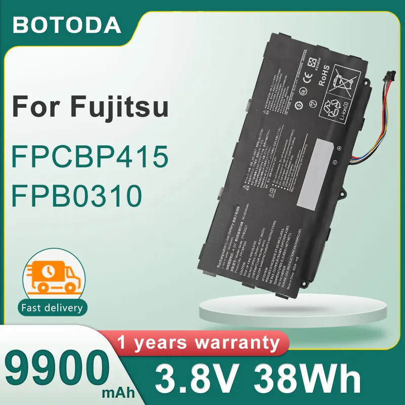 BOTODA FPCBP415 FPB0310 แบตเตอรี่แล็ปท็อป 3.8V/38WH-9900mAh สําหรับ Fujitsu Stylistic Q584 Q555 Q584