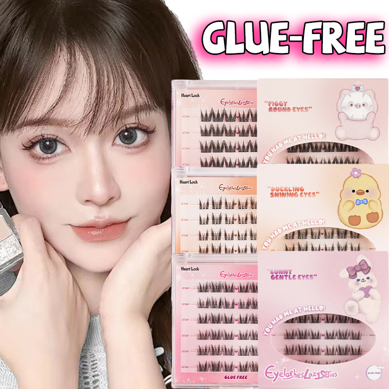 C Curl Eyelash Extension Winged Indicated Lashes - Natural Segmented Eyelash Bundles เครื่องมือแต่งหน้า