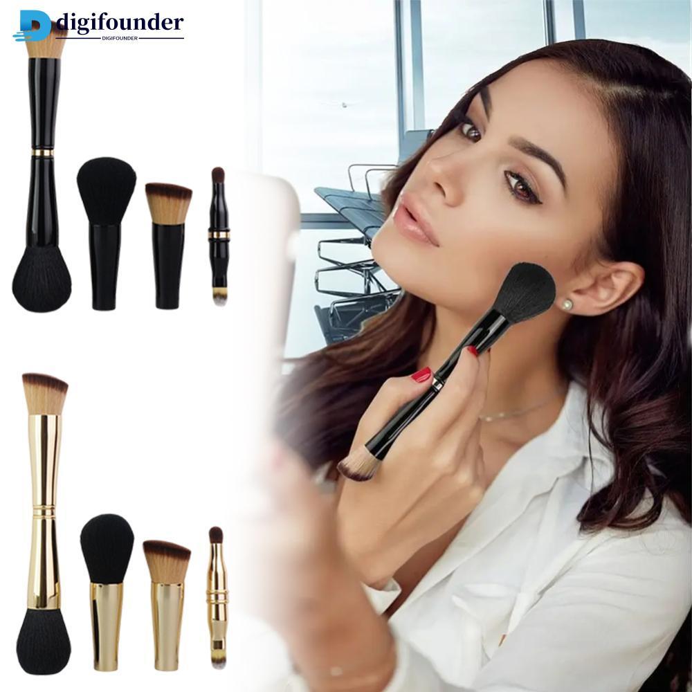 DIGIFOUNDER แปรงแต่งหน้า 4 in 1 พร้อมแปรงแต่งหน้าคอนซีลเลอร์ 4 หัว Foundation Blusher Eye Shadow Dou