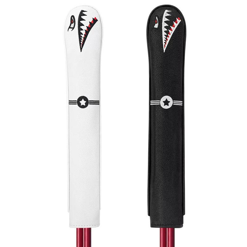 War Shark Golf Alignment Stick Head Cover หนัง PU Golf Alignment Stick ฝาครอบป้องกัน