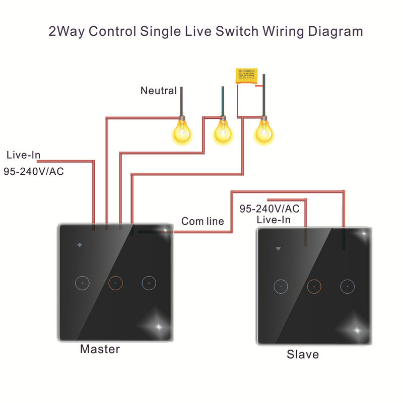 Single Fire Dual-Control Graffiti Easy-to-Micro-Connection APP สมาร์ท WiFi Touch สวิตช์ควบคุมระยะไกล