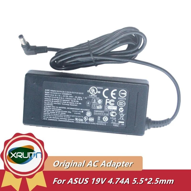 ของแท้ 100% EXA0904YH แล็ปท็อป AC Adapter Charger สําหรับ ASUS M70SA M50NV X56SE X55SR แหล่งจ่ายไฟ​ 