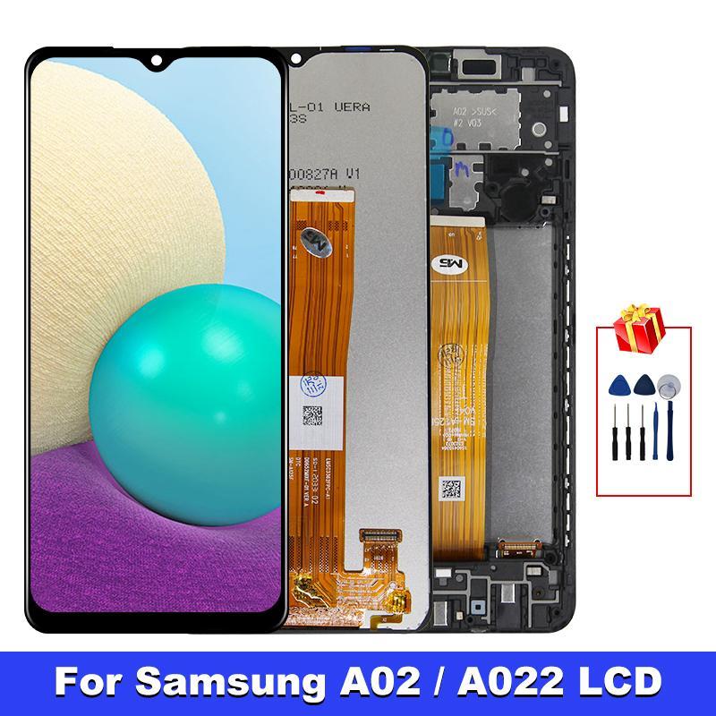 SAMSUNG 6.5 IPSสําหรับSamsung Galaxy A02 SM-A022 จอแสดงผลLCD Touch Screen DigitizerสําหรับGalaxy A02