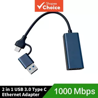 อะแดปเตอร์แปลงสัญญาณเครือข่าย LAN Ethernet 2.5G แบบมีสาย USB 3.0/Type C เป็น RJ45 2-in-1 ความเร็ว 2500Mbps/1000Mbps พร้อมฮับคอนเวอร์เตอร์สําหรับใช้กับแล็ปท็อป เดสก์ท็อป Windows 7/8/10