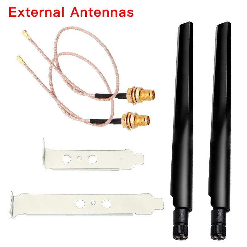 2x6Dbi Mini PCIE IPEX ถึง SMA WiFi เสาอากาศชุด 20 ซม.สาย RP-SMA Pigtail Dual Band สําหรับ MPE-AXE300