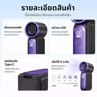 【จัดส่งตรงจากไทย】10000rpm พัดลมพกพา ไม่มีเสียง Mini Fan พัดลมมือถือ พัดลม USB พกพา พัดลมพกพา ต้องมีสำหรับการเดินทาง