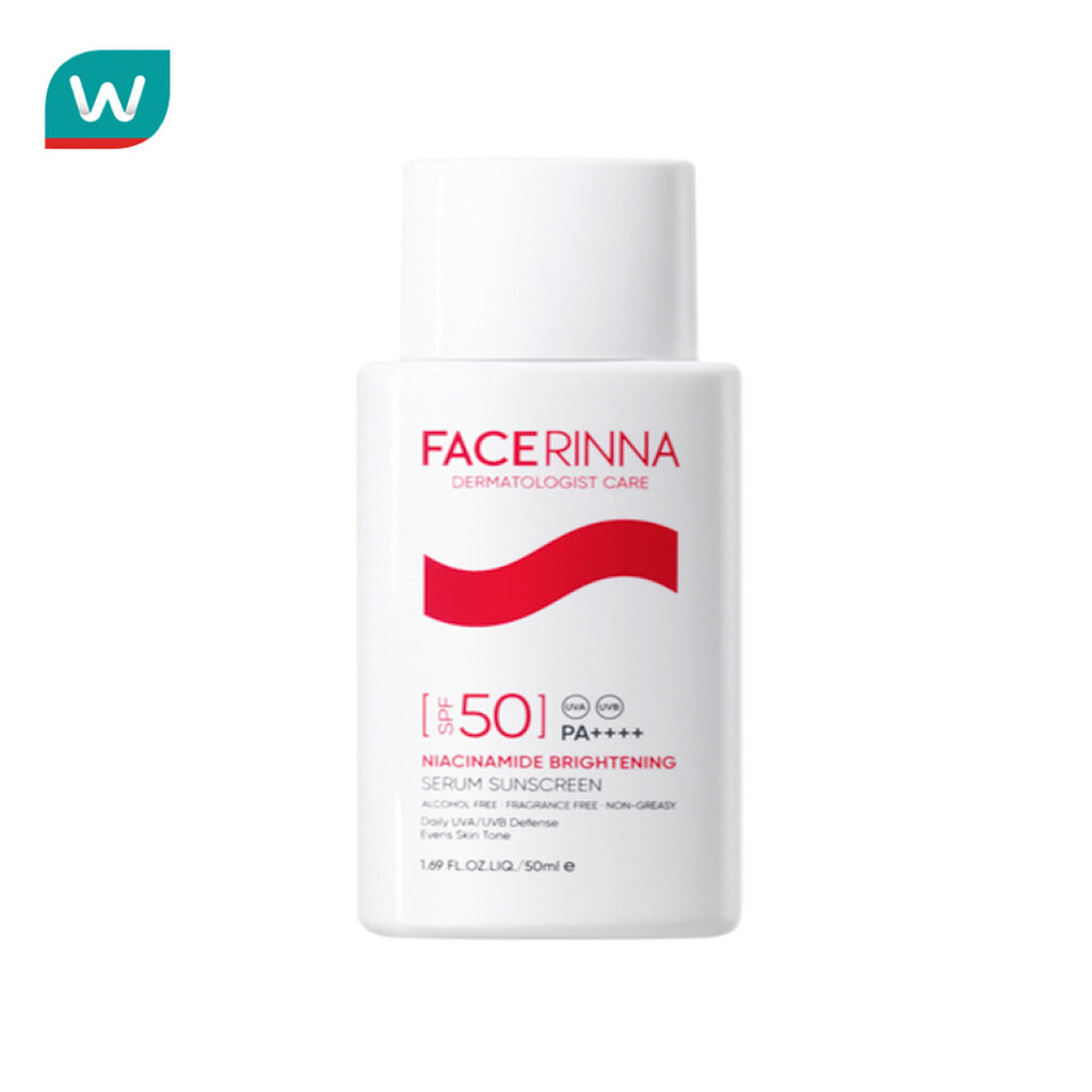 Facerinna เฟสรินน่า ไนอะซินาไมด์ ไบรท์เทนนิ่ง เซรั่ม ซันสกรีน SPF50 PA++++ 50 มล.