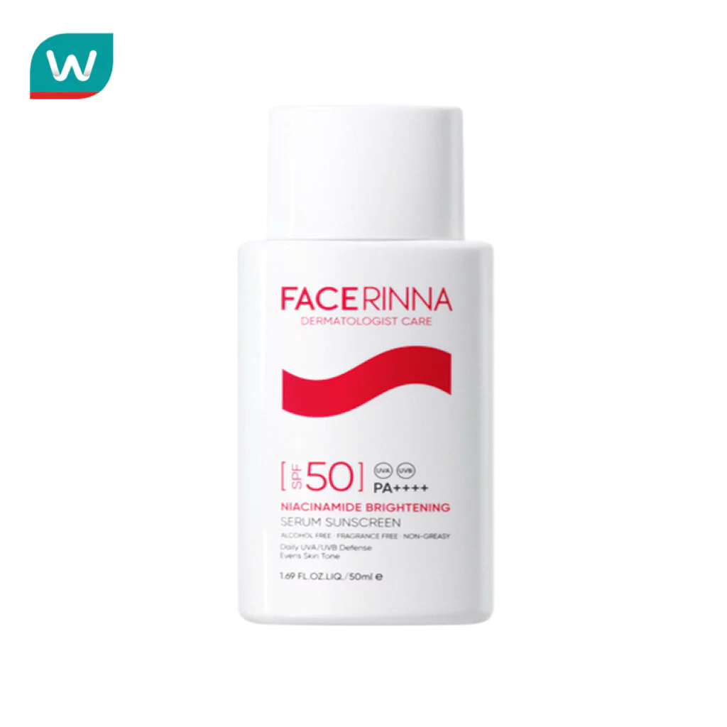 Facerinna เฟสรินน่า ไนอะซินาไมด์ ไบรท์เทนนิ่ง เซรั่ม ซันสกรีน SPF50 PA++++ 50 มล.