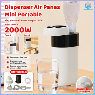 [COD] Pemanas Air Mini Elektrik Dispenser Portabel Layar Sentuh 3 Detik Panas Instan /Suhu 25-99°C/Bisa Pakai Botol Galon Air/2000W Dispenser Air Portable Instan Untuk Rumah Kantor Perjalanan