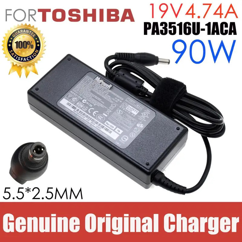 Original สําหรับ TOSHIBA 19V 4.74A 90W PA3516U-1AC3 PA-1900-24 แล็ปท็อป AC adapter charger A65 A70 A