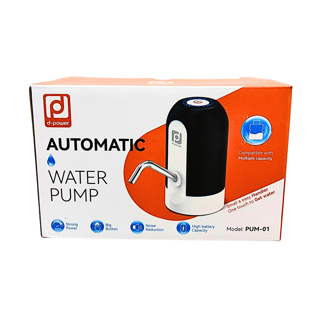 D-Power เครื่องกดน้ำอัตโนมัติ รุ่น PUM-01 เครื่องปั๊มน้ําดื่ม กดน้ําอัตโนมัติ สะดวก ใช้งานง่าย ประกัน 1 ปี