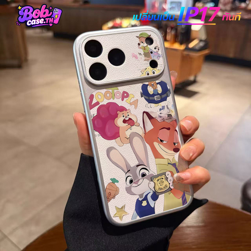 จัดส่งตรงจากโรงงาน-zootopia-เคส iPhone ลายคิวท์ กันกระแทก ขอบโอบเครื่อง สำหรับ iPhone17/16/15/14/13 ProMax BFKNK125