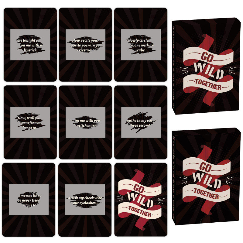 GO WILD46 Couples Interactive Scratch Card การ์ดเกม Creative Anniversary Gift Hand Scratch yyy6.23