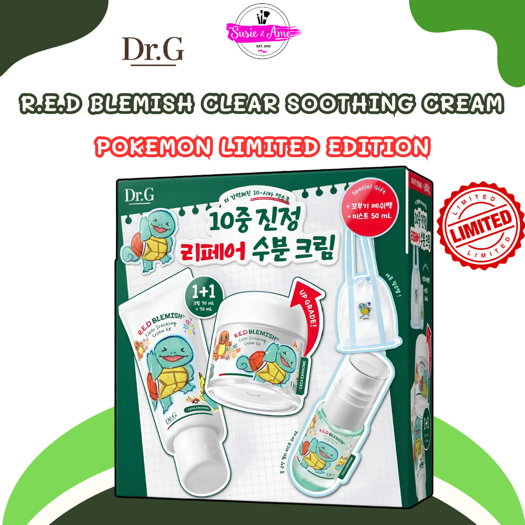 Dr.G Red Blemish Clear Soothing Cream EX 70ml Pokemon Edition Set