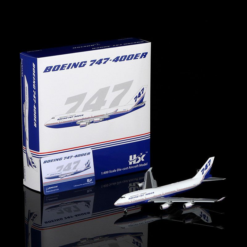 [ลดราคาลดราคา] HX รุ่น 1/400 B747-400ER เครื่องบินโลหะดั้งเดิม N747ER รุ่นสําเร็จรูป