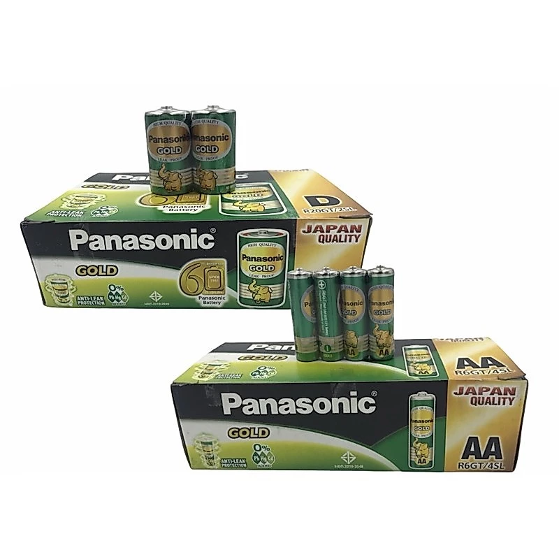 (ยกกล่อง) ถ่านไฟฉาย พานาโซนิค โกลด์ (ถ่าน Panasonic gold) ขนาด AA และ D (2A)