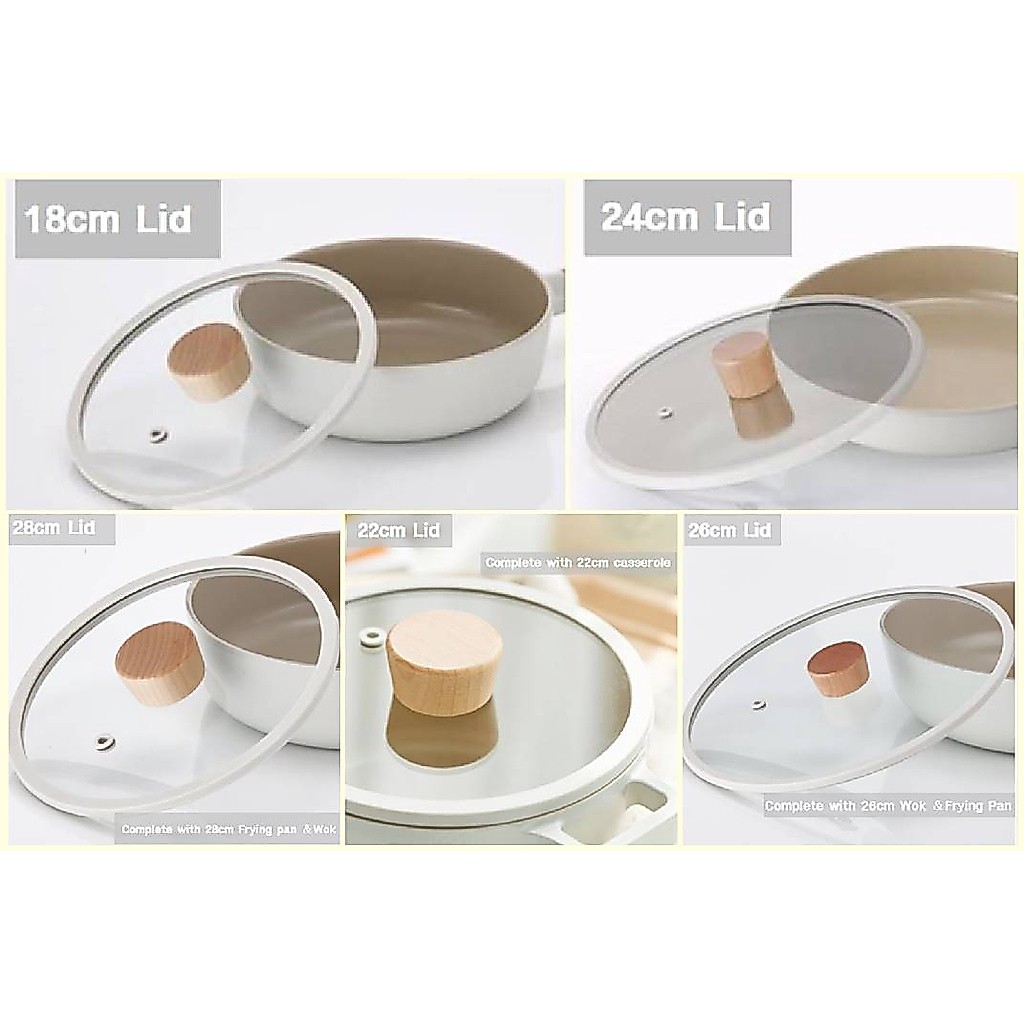 Neoflam ฝาแก้ว FIKA ของแท้ ขนาด 18, 22, 24, 26, 28 ซม. เฉพาะฝาปิดเท่านั้น