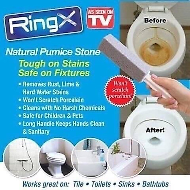 ถูกและดี แปรงขัดชักโครก ขจัดดคราบฝังลึกได้ดี 2ด้าม/ชุด (RingX)