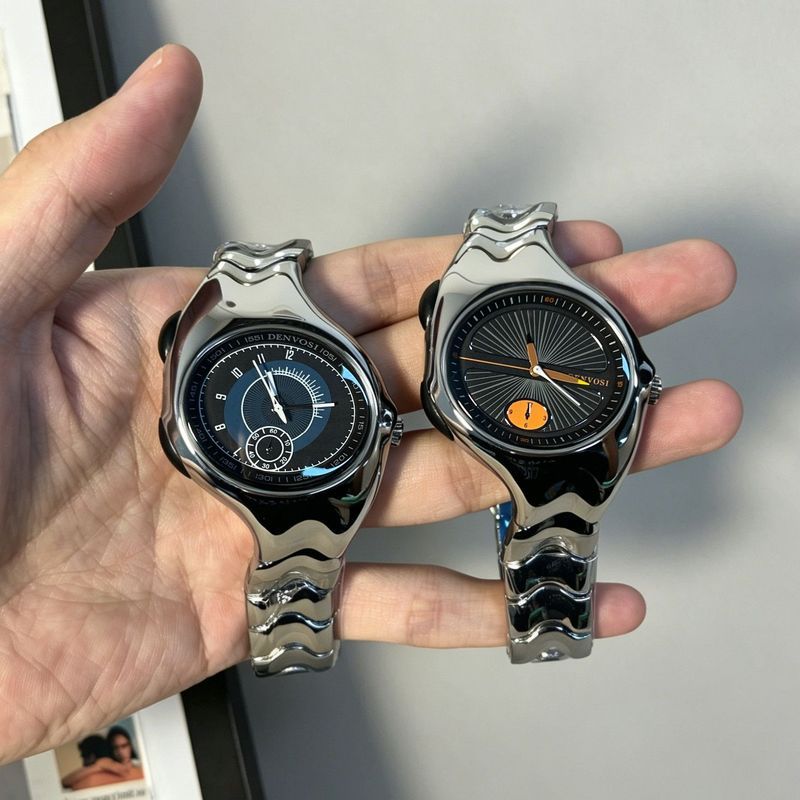 Millennium y2k Twisted Retro Style Watch Alien Trend Retro Premium Design Niche Style Quartz Watch