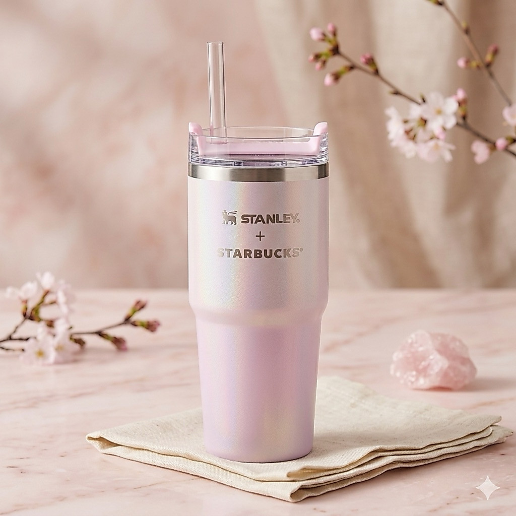 พร้อมส่ง แก้วSTARBUCKS X STANLEY 473ml หายากมาก collection Sakura 2026