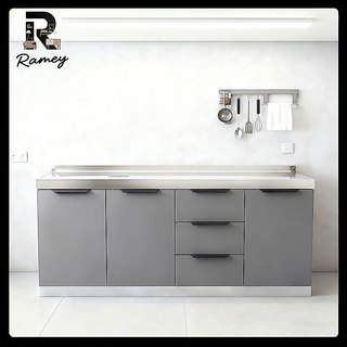 RAMEY Stainless Steel Kitchen Cabinet Gas Stove Cabinet Sink Cabinet Combined Cupboards