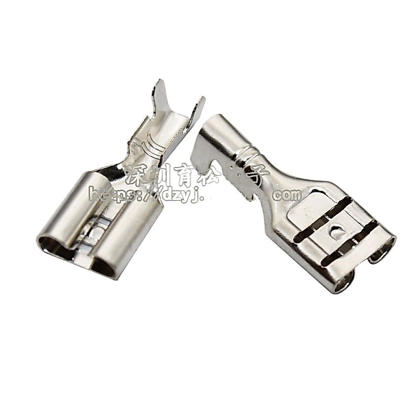 ((20 ชิ้น) ปลั๊ก 6.3 มม.ขั้วต่อแบตเตอรี่ฤดูใบไม้ผลิ Rod-Shaped Switch ขั้วกดเย็น/Cold-P