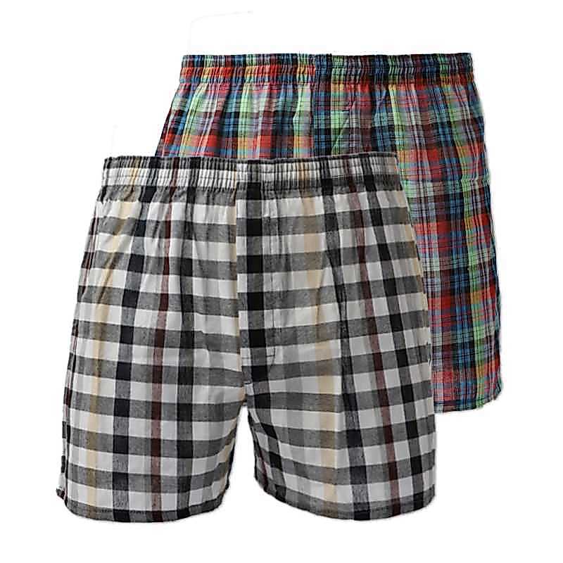 2 ชิ้นผู้ชาย 100% COTTON QUALITY BOXER (A8409)