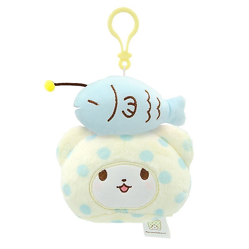 Marumofubiyori หมีหัวตุ๊กตาพวงกุญแจ Mascot Moppu หมีปลา Kawaii น่ารักผู้หญิงกระเป๋าพวงกุญแจ Charm Key Chain