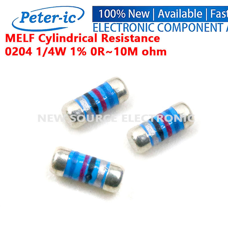 (10 ชิ้น) 0204 MELF ความต้านทานทรงกระบอก 1/4W 1% 0R 1R 1.6R 2.2R 4.7R 6.8R 10R 24R 27R 33R