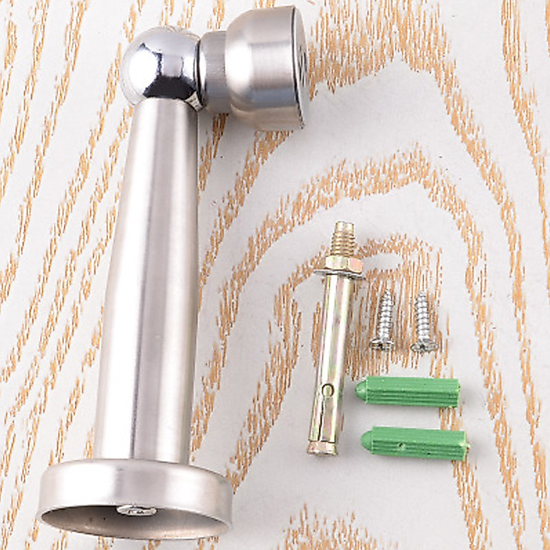 ยาวสแตนเลส Magnetic Sliver ประตู Stop Stopper ผู้ถือจับชั้นติดตั้งพร้อมสกรูสําหรับห้องนอนครอบครัวบ้าน ฯลฯ