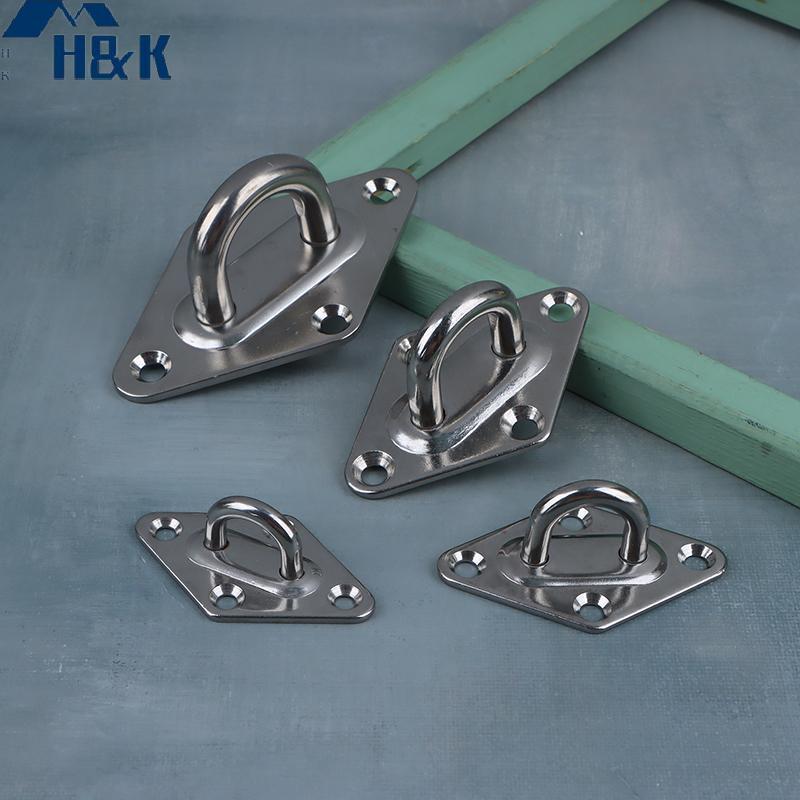 [H&K] 1 PC M5 M6 M8 M10 304สแตนเลสสตีลเพดาน Wall Mount Hook Heavy Duty Anchor Eye Plate สําหรับเรือโ