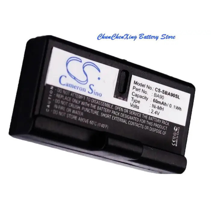 Cameron Sino 60mAh แบตเตอรี่ BA90 สําหรับ Sennheiser A100A, Audioport A1,H100,H200,HDE1030,HDI1029,H